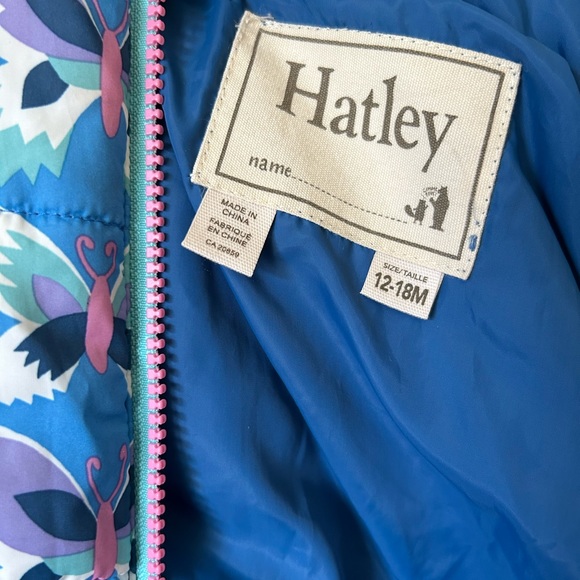 Hatley Blue Butterfly One Piece Bunting Snowsuit Size 12-18M - Picture 5 of 5